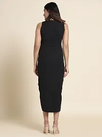 Stylish Fancy Lycra Solid Bodycon Dress For Women-thumb1