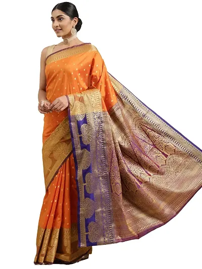 Glamorous Cotton Silk Saree with Blouse piece 