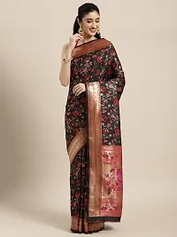 Pandadi Saree Women's Paithani Silk Saree With Unstitched Blouse Piece-thumb3