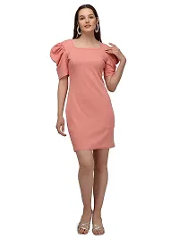 Pandadi Women's Solid Bodycone Mini Dress-thumb2
