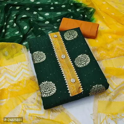 Classic Cotton Silk Embroidery Work Salwar Suit Dress Material