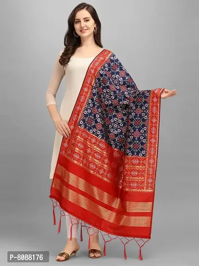 Pandadi Women's Woven Silk Blend Patola ikkat Dupatta/Chunni, Width 45 Inch, Length 2.5 Meter-thumb2
