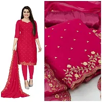 Exclusive Faux Georgette  Dress Material Suit  For Women-thumb1