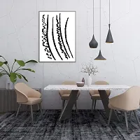 Desi Rang abstract wall art painting black and white, decor living bed room home office, hanging framed line art poster. Yield 2nd-thumb3