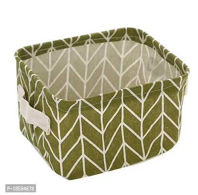 Desi Rang? collapsible storage basket for cosmetics, jewellery, drawers, utility (Green)