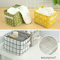 Desi Rang? collapsible storage basket for cosmetics, jewellery, drawers, utility (White)-thumb2