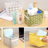 Desi Rang? collapsible storage basket for cosmetics, jewellery, drawers, utility (White)-thumb4