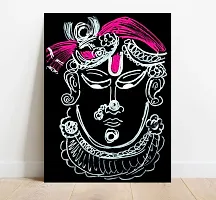 Desi Rang Shrinathji photo with frame, Pichwai Painting, lord Krishna Photo Frame Paintings and Wall Art, Hanging Posters and Decor-thumb4