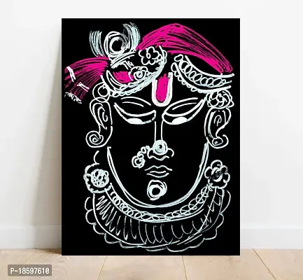 Desi Rang Shrinathji photo with frame, Pichwai Painting, lord Krishna Photo Frame Paintings and Wall Art, Hanging Posters and Decor-thumb5