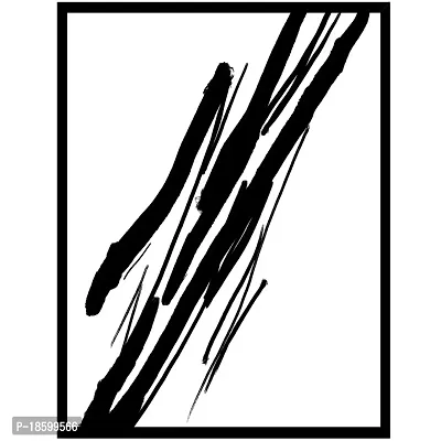Desi Rang abstract wall art painting black and white, decor living bed room home office, hanging framed line art poster