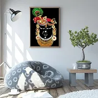 Desi Rang Shrinathji photo with frame, Pichwai Painting, lord Krishna Photo Frame Paintings and Wall Art, Hanging Posters and Decor-thumb3