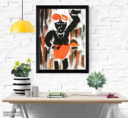 Desi Rang Shrinathji photo with frame, Pichwai Painting, lord Krishna Photo Frame Paintings and Wall Art, Hanging Posters and Decor-thumb5
