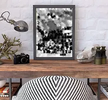 Desi Rang abstract wall art painting black and white, decor living bed room home office, hanging framed line art poster, BW03-thumb3