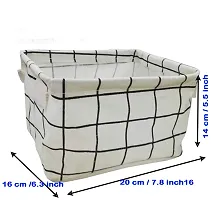 Desi Rang? collapsible storage basket for cosmetics, jewellery, drawers, utility (White)-thumb3