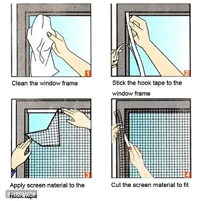 Desi Rang? Window Mosquito net, Anti Insect mesh, 1.5 x 1.3 Meter, (Black)-thumb2