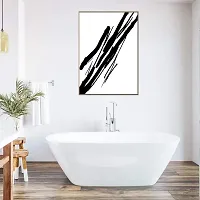 Desi Rang abstract wall art painting black and white, decor living bed room home office, hanging framed line art poster-thumb4