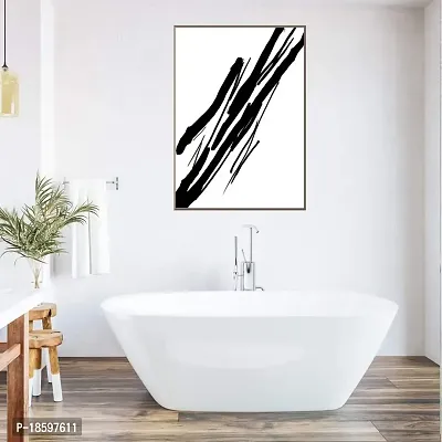 Desi Rang abstract wall art painting black and white, decor living bed room home office, hanging framed line art poster-thumb5