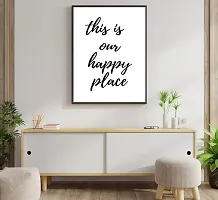 Desi Rang quote poster frame for wall decoration, decor Gift, modern motivation hanging for bed, study, living room, office, home, funny Modern inspiration simple life poster Happy Place-thumb1