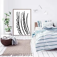 Desi Rang abstract wall art painting black and white, decor living bed room home office, hanging framed line art poster. Yield 2nd-thumb2