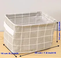 Desi Rang? collapsible storage basket for cosmetics, jewellery, drawers, utility (Grey)-thumb3