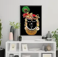 Desi Rang Shrinathji photo with frame, Pichwai Painting, lord Krishna Photo Frame Paintings and Wall Art, Hanging Posters and Decor-thumb4