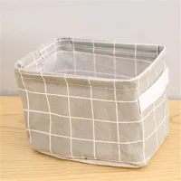 Desi Rang? collapsible storage basket for cosmetics, jewellery, drawers, utility (Grey)-thumb2