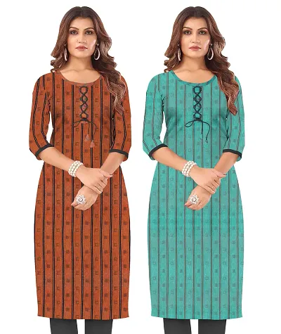 Trendy Khadi Kurti's Pack of 2