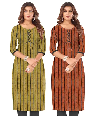 Trendy Khadi Kurti's Pack of 2