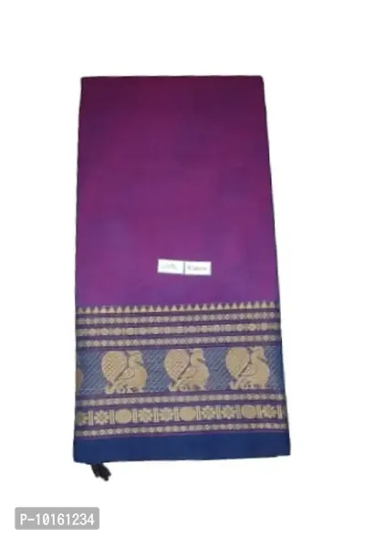 Fancy Cotton Saree with Blouse Piece for Women-thumb0