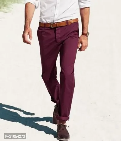 Stylish Maroon Unstitched Pant Fabric For Men