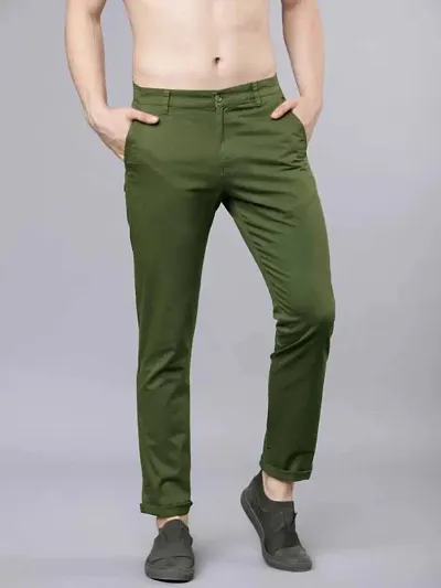 Stylish Green Unstitched Pant Fabric For Men