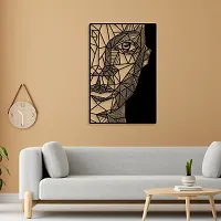 7Decore; Wooden Wall Art Panel Frame | Unique Wall Hanging Decoration Items for Living Room, Bedroom, Drawing Room, Dining Room, Stairs, and Office. (Black)-thumb4