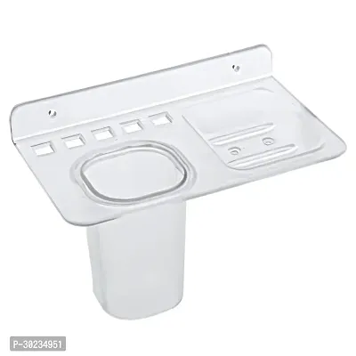 Unbreakable 3 in 1 Tumbler Bathroom Shelf with Soap Holder Pack Of 1-thumb0