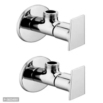 Metro Tree USB Brass Angle Valve Without Flange Chrome Finish (Silver) Pack of 2