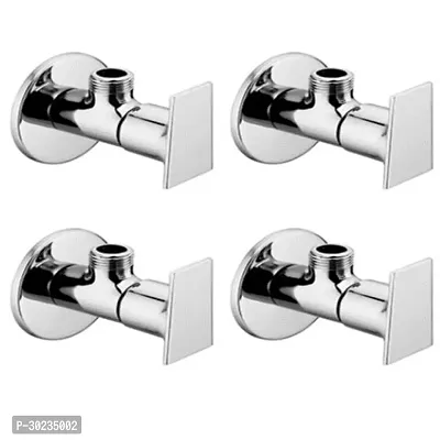 Metro Tree USB Brass Angle Valve Without Flange Chrome Finish (Silver) Pack of 4