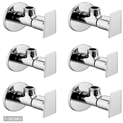 Metro Tree USB Brass Angle Valve Without Flange Chrome Finish (Silver) Pack of 6-thumb0