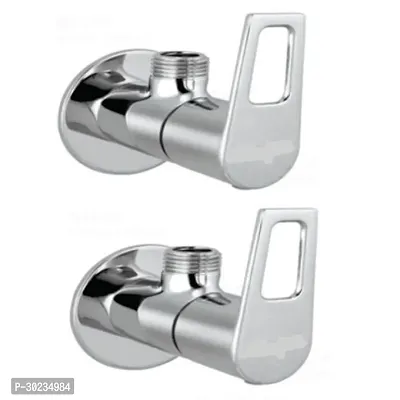 Metro Tree USB Brass Angle Valve Without Flange Chrome Finish (Silver) Pack of 2