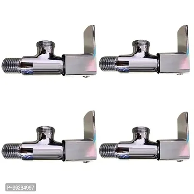 Metro Tree USB Brass Angle Valve Without Flange Chrome Finish (Silver) Pack of 4-thumb0