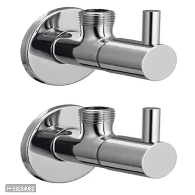 Metro Tree USB Brass Angle Valve Without Flange Chrome Finish (Silver) Pack of 2-thumb0