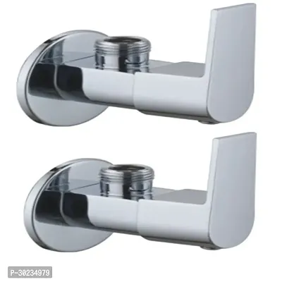 Metro Tree USB Brass Angle Valve Without Flange Chrome Finish (Silver) Pack of 2