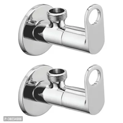 Metro Tree USB Brass Angle Valve Without Flange Chrome Finish (Silver) Pack of 2