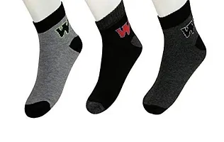 Men's Ankle Cotton Socks Towel Sports Socks for Women and Men, Pack of 3-thumb1