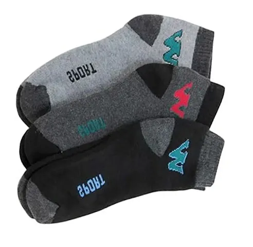 Men's Ankle Socks Towel Sports Socks for Women and Men, Pack of 3