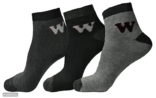 Men's Ankle Cotton Socks Towel Sports Socks for Women and Men, Pack of 3-thumb2