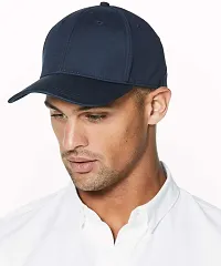 Plain Baseball Sport Cap Men's Baseball Head Hat Stylish All Sports Caps with Adjustable Strap Pack of 1-thumb1