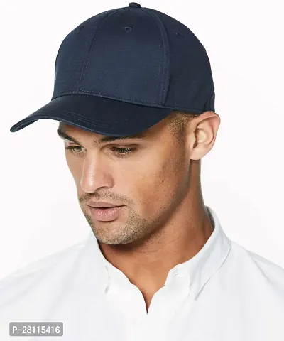 Plain Baseball Sport Cap Men's Baseball Head Hat Stylish All Sports Caps with Adjustable Strap Pack of 1-thumb2