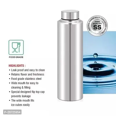 1Litre Water Bottle, Stainless Steel Fridge Water Bottle Set 1Litre (Pack of 1)-thumb3