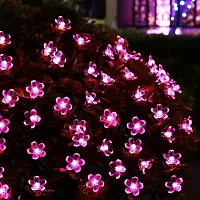 16 LED Pink Silicon Blossom Light Flower for Bedroom and Indoor Christmas Tree-thumb2