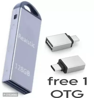 Realstic V220w usb 128 GB Pen Drive  (Silver)