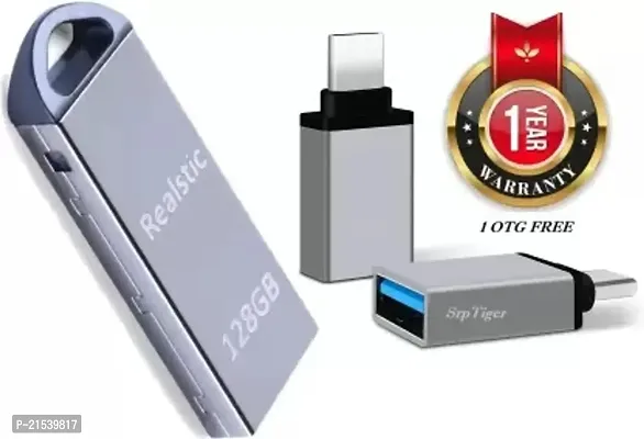 Realstic USB 220w 128 GB Pen Drive  (Silver)